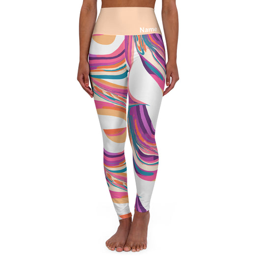 Personalisable High Waisted Yoga Leggings | Design 2