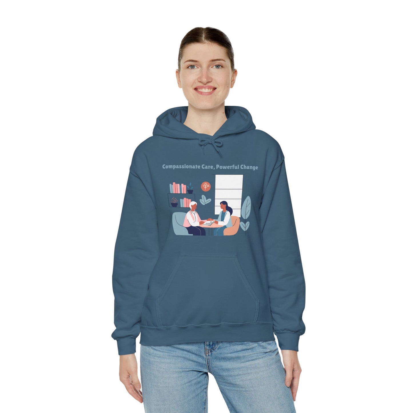 Compassionate Care Powerful Change | Unisex Heavy Blend™ Hooded Sweatshirt