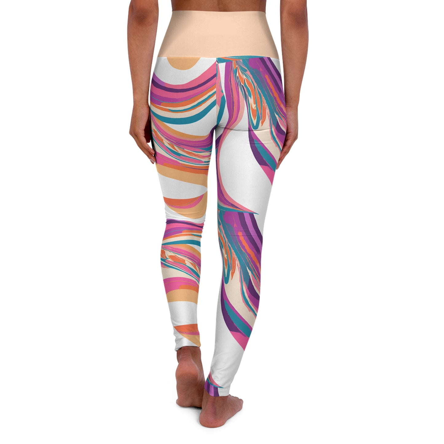 Personalisable High Waisted Yoga Leggings | Design 2