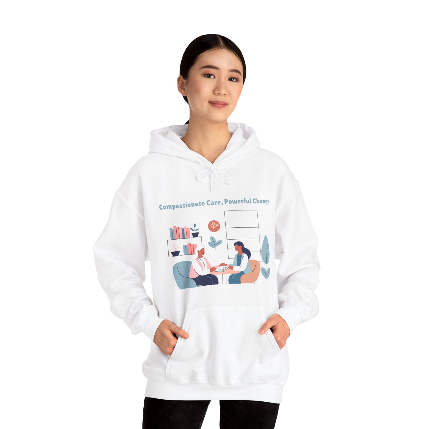 Compassionate Care Powerful Change | Unisex Heavy Blend™ Hooded Sweatshirt