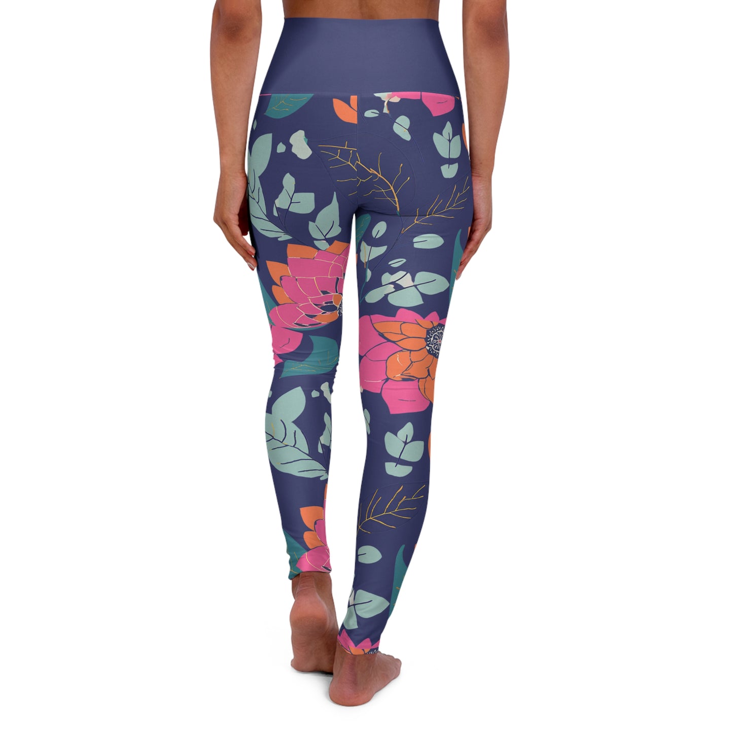 Personalisable High Waisted Yoga Leggings | Design 1