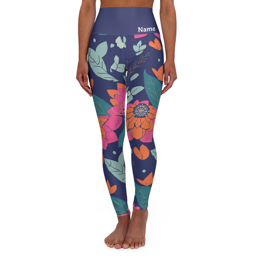 Personalisable High Waisted Yoga Leggings | Design 1