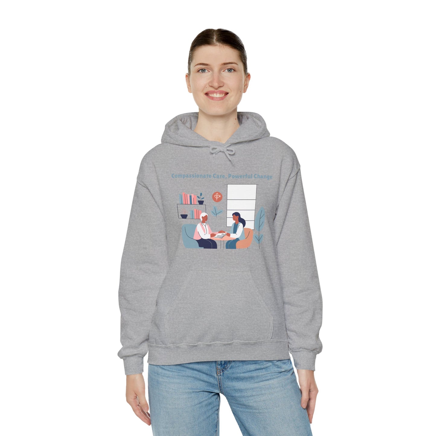 Compassionate Care Powerful Change | Unisex Heavy Blend™ Hooded Sweatshirt