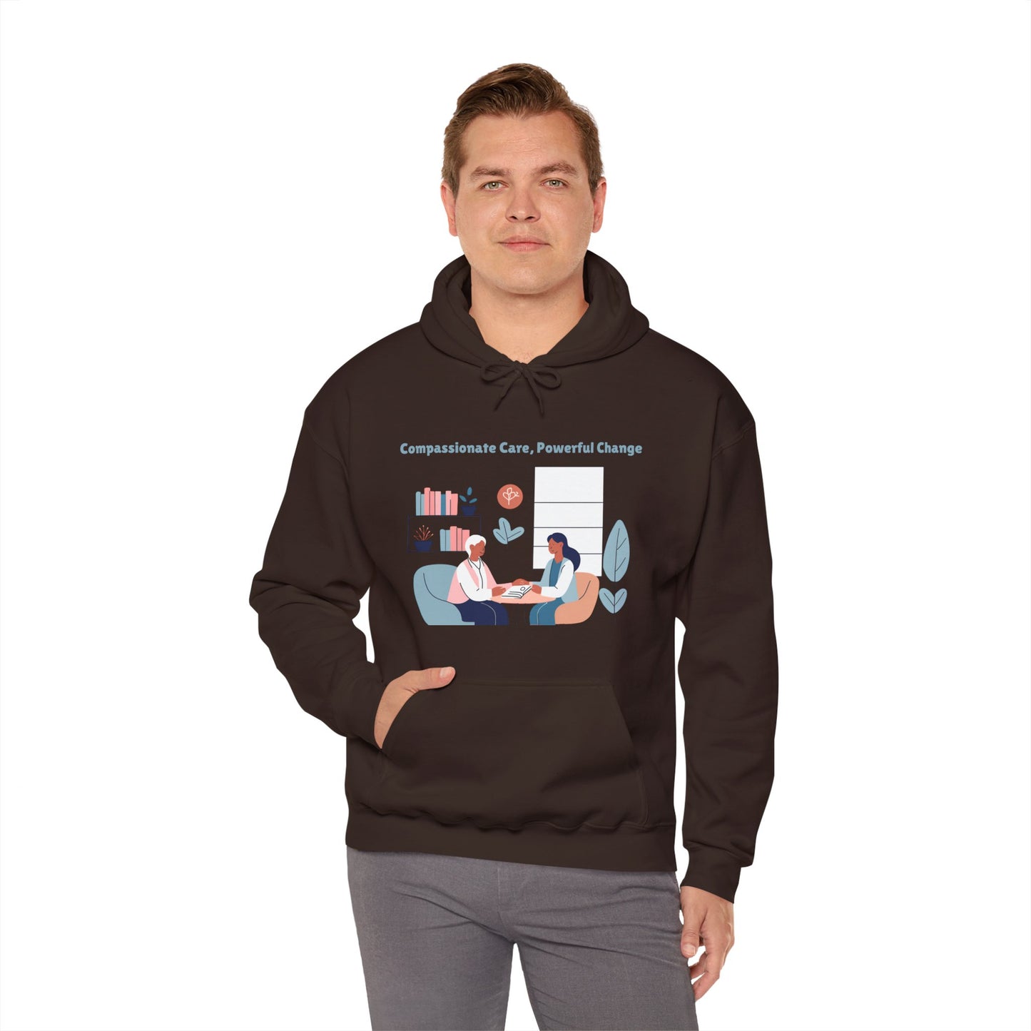 Compassionate Care Powerful Change | Unisex Heavy Blend™ Hooded Sweatshirt