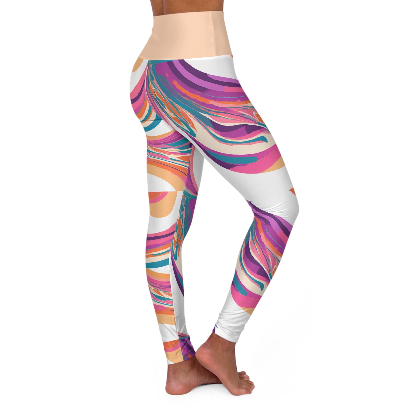 Personalisable High Waisted Yoga Leggings | Design 2