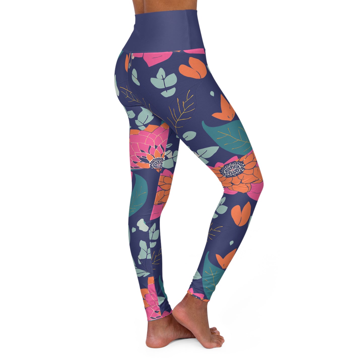 Personalisable High Waisted Yoga Leggings | Design 1