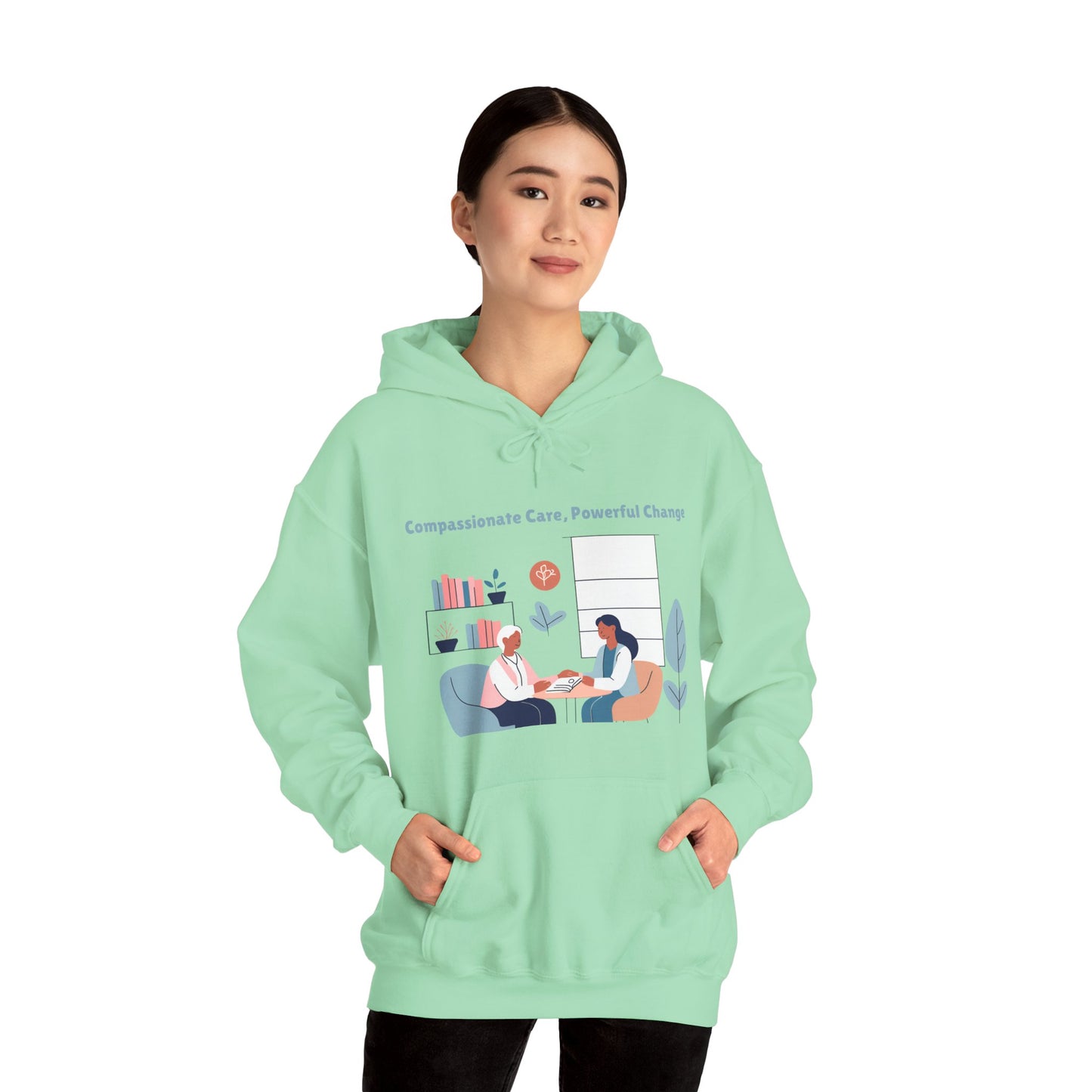 Compassionate Care Powerful Change | Unisex Heavy Blend™ Hooded Sweatshirt