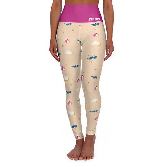 Personalisable High Waisted Yoga Leggings | Design 3