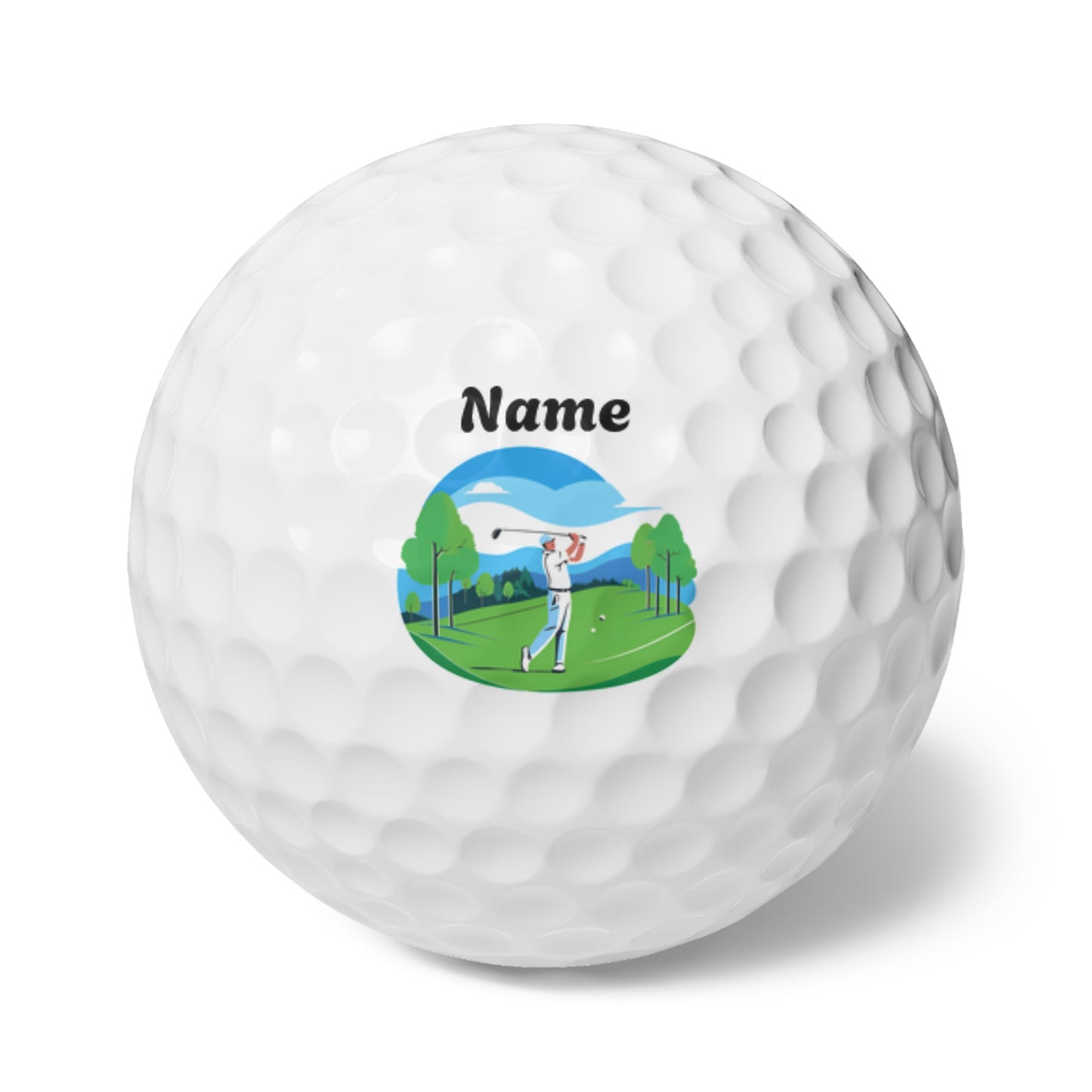 Personalisable Golf Balls, 6pcs | Design 2