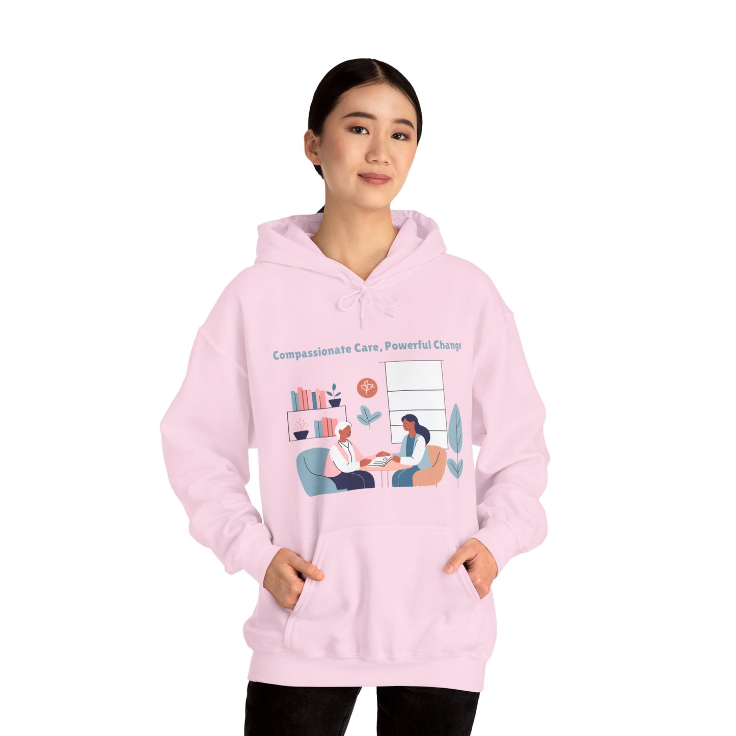 Compassionate Care Powerful Change | Unisex Heavy Blend™ Hooded Sweatshirt