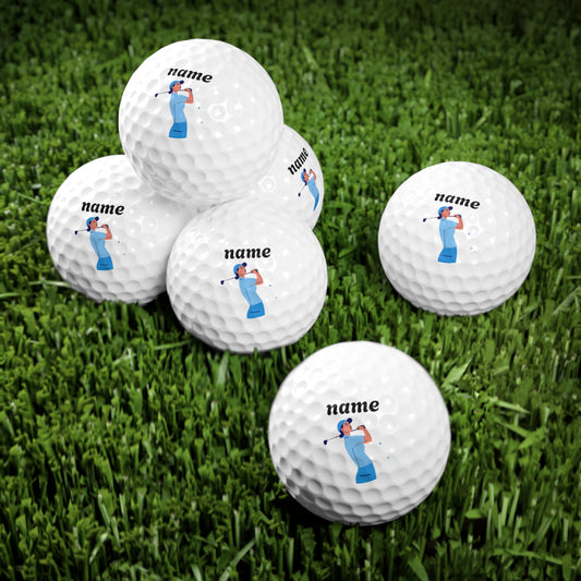 Personalisable Golf Balls, 6pcs | Design 3