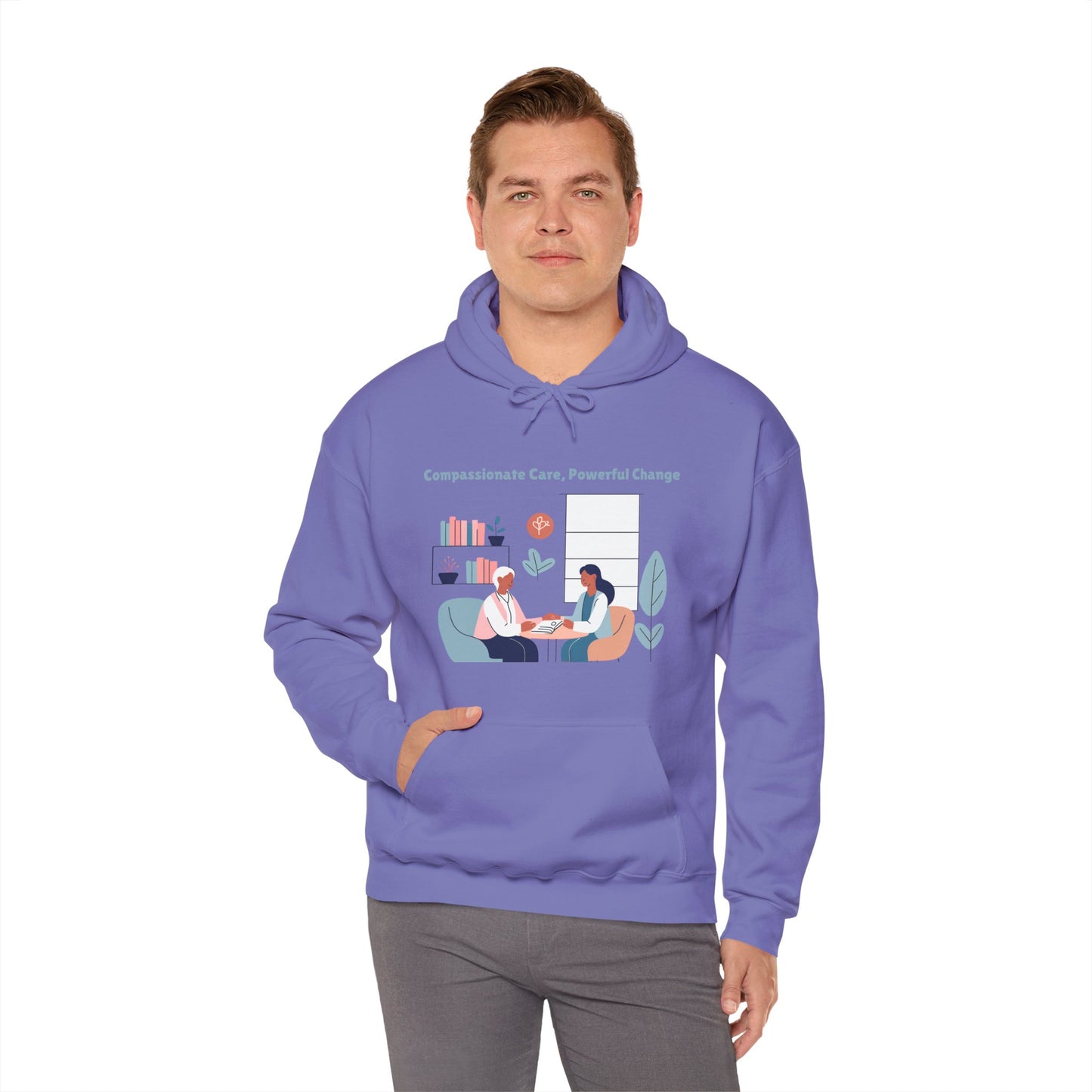 Compassionate Care Powerful Change | Unisex Heavy Blend™ Hooded Sweatshirt