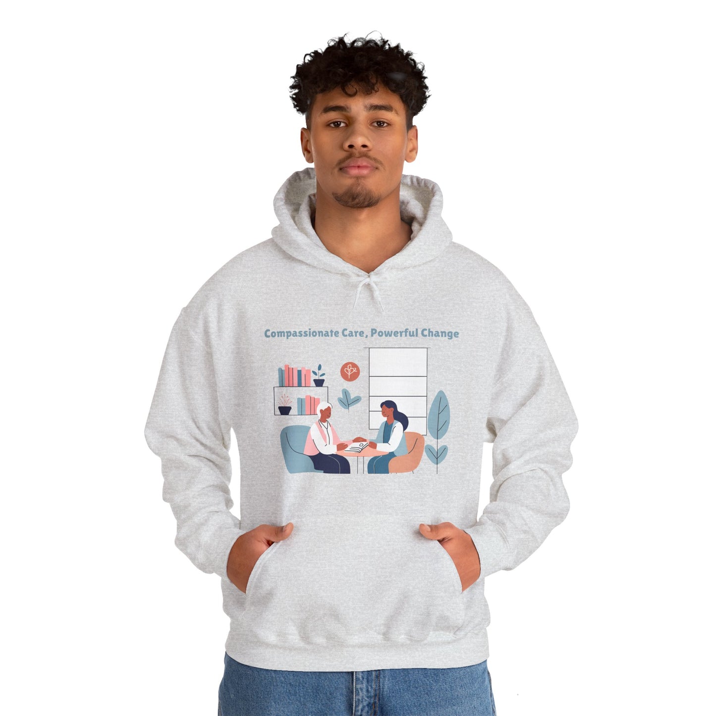 Compassionate Care Powerful Change | Unisex Heavy Blend™ Hooded Sweatshirt