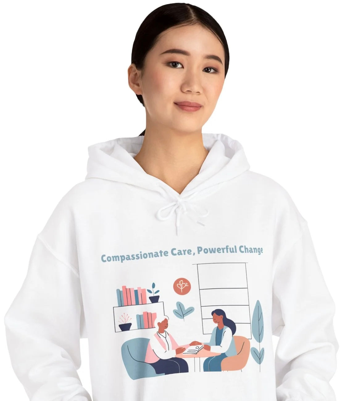 Compassionate Care Powerful Change | Unisex Heavy Blend™ Hooded Sweatshirt