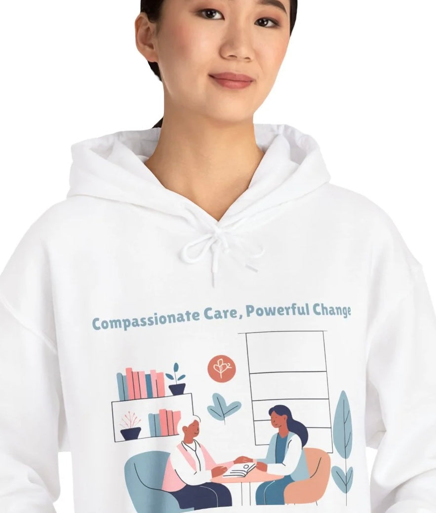 Compassionate Care Powerful Change | Unisex Heavy Blend™ Hooded Sweatshirt