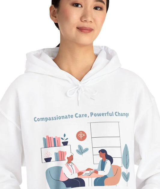 Compassionate Care Powerful Change | Unisex Heavy Blend™ Hooded Sweatshirt