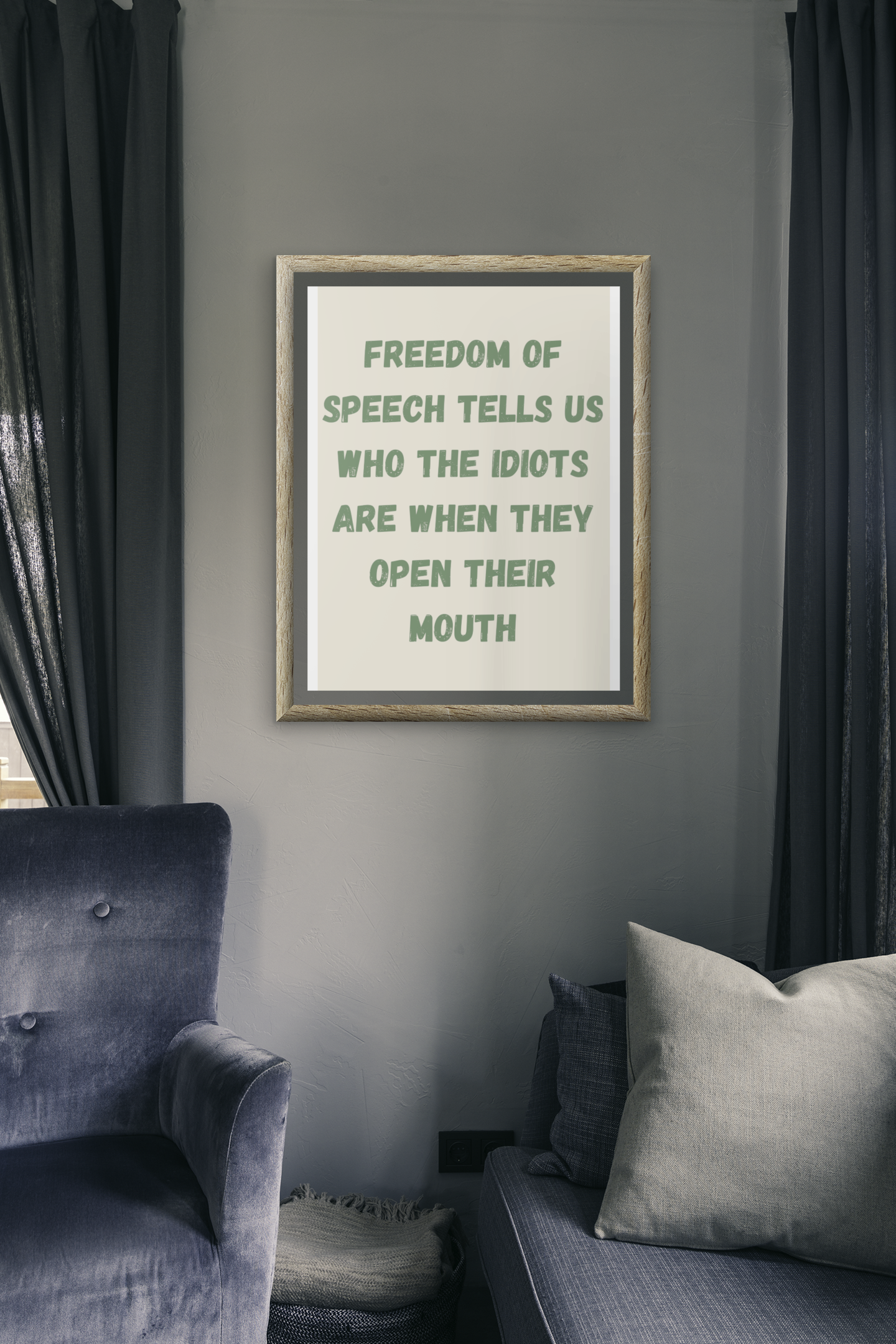 Freedom of Speech | Wooden Framed Poster | Art Print