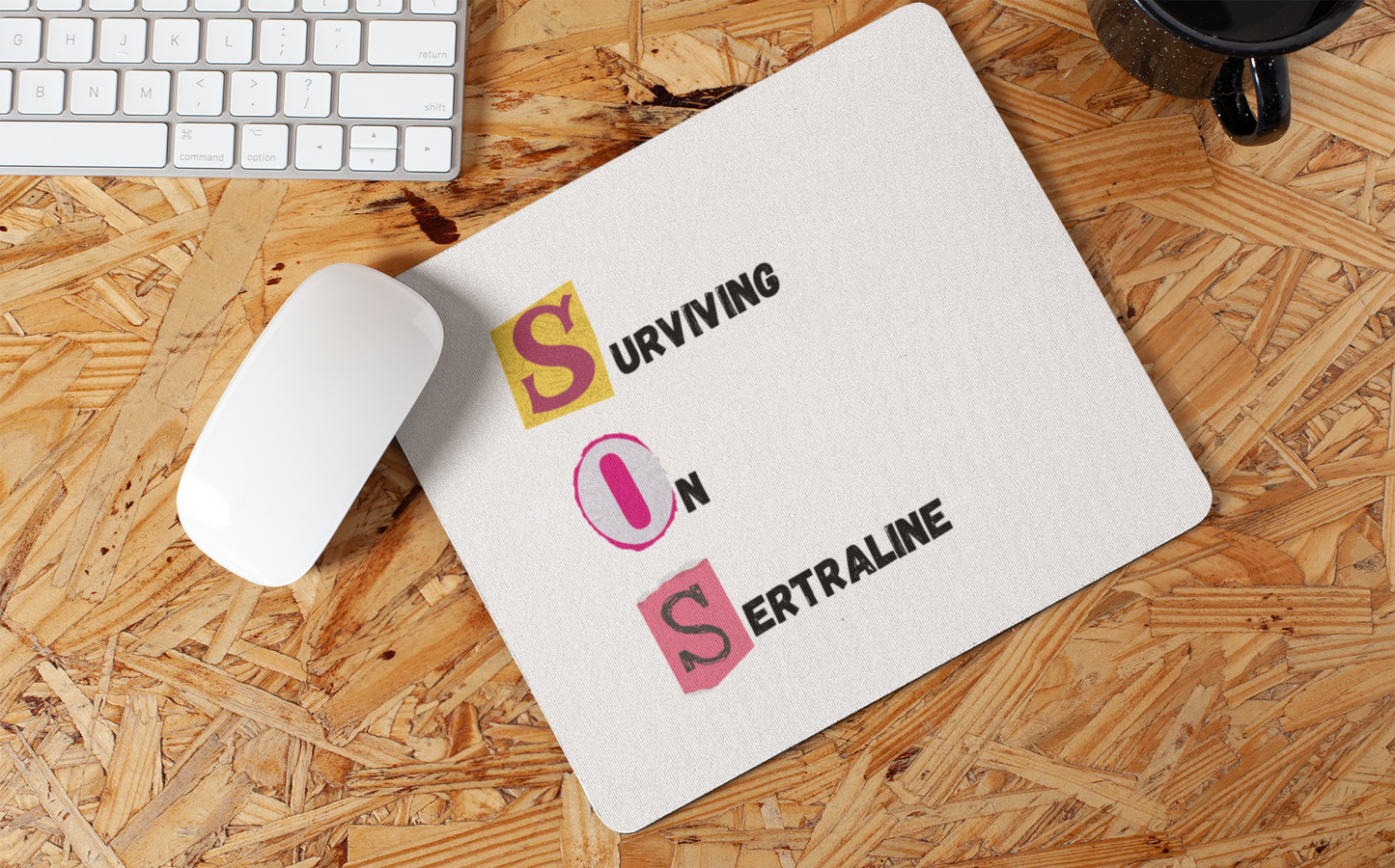 Surviving On Sertraline | Non-Slip Gaming Mouse Pad | Design 1