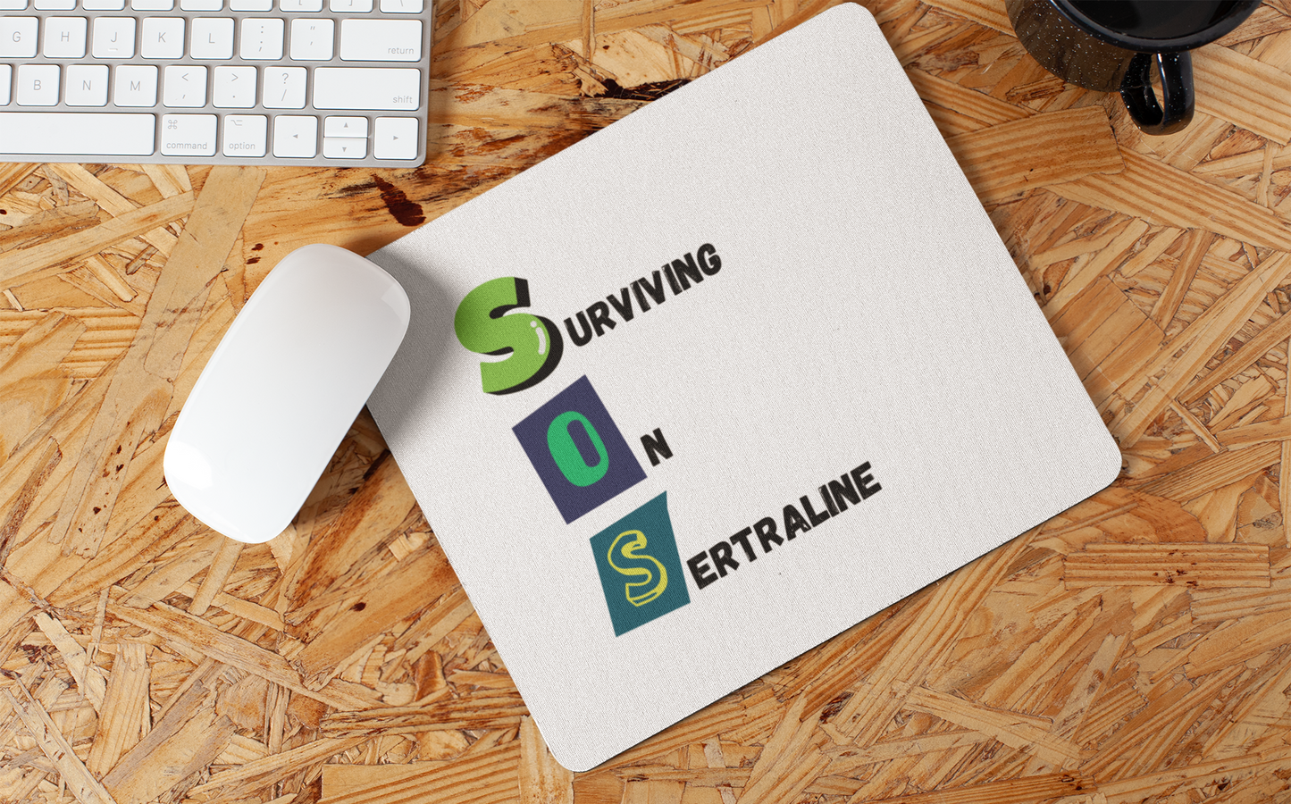 Surviving On Sertraline | Non-Slip Gaming Mouse Pad | Design 2