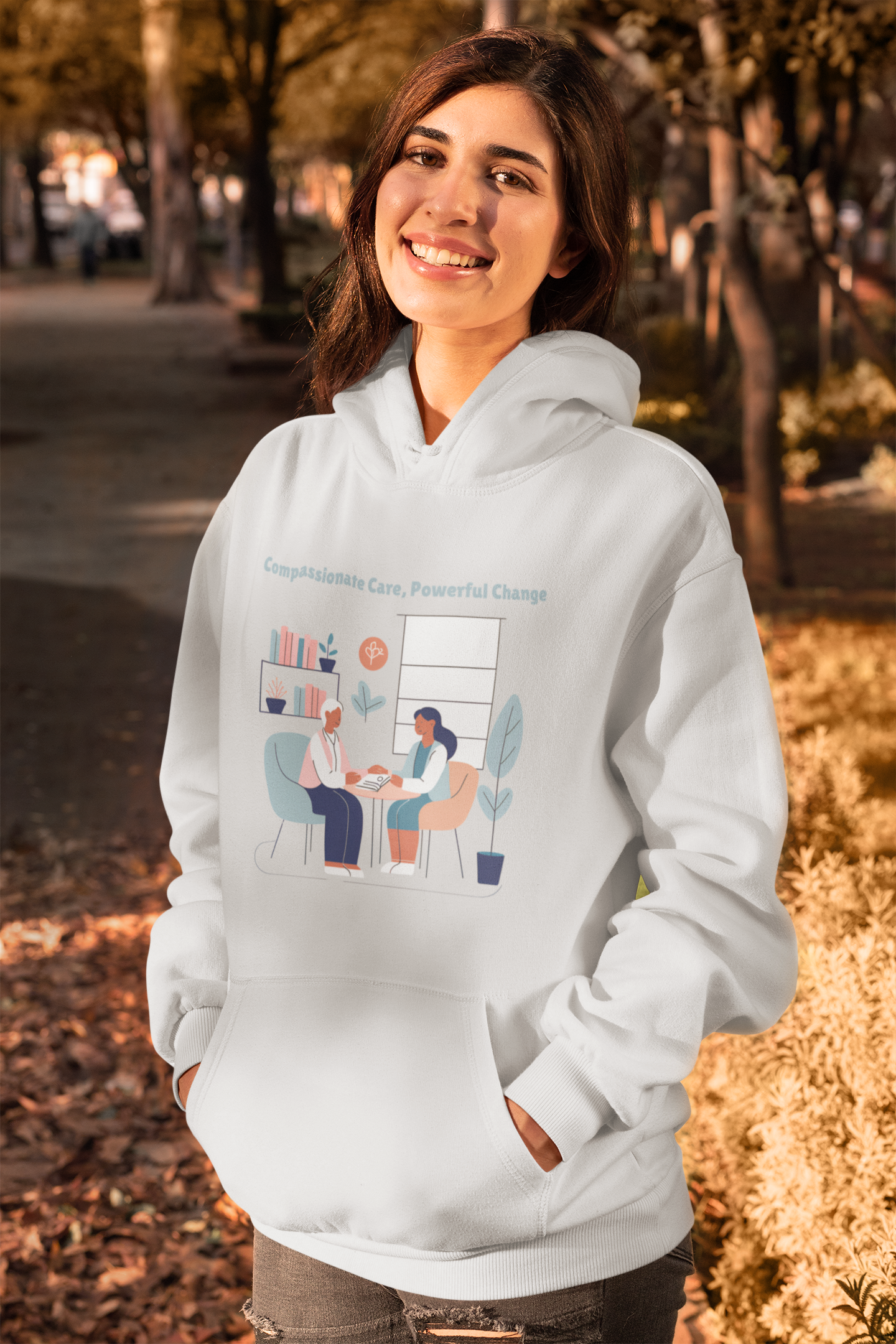 Compassionate Care Powerful Change | Unisex Heavy Blend™ Hooded Sweatshirt