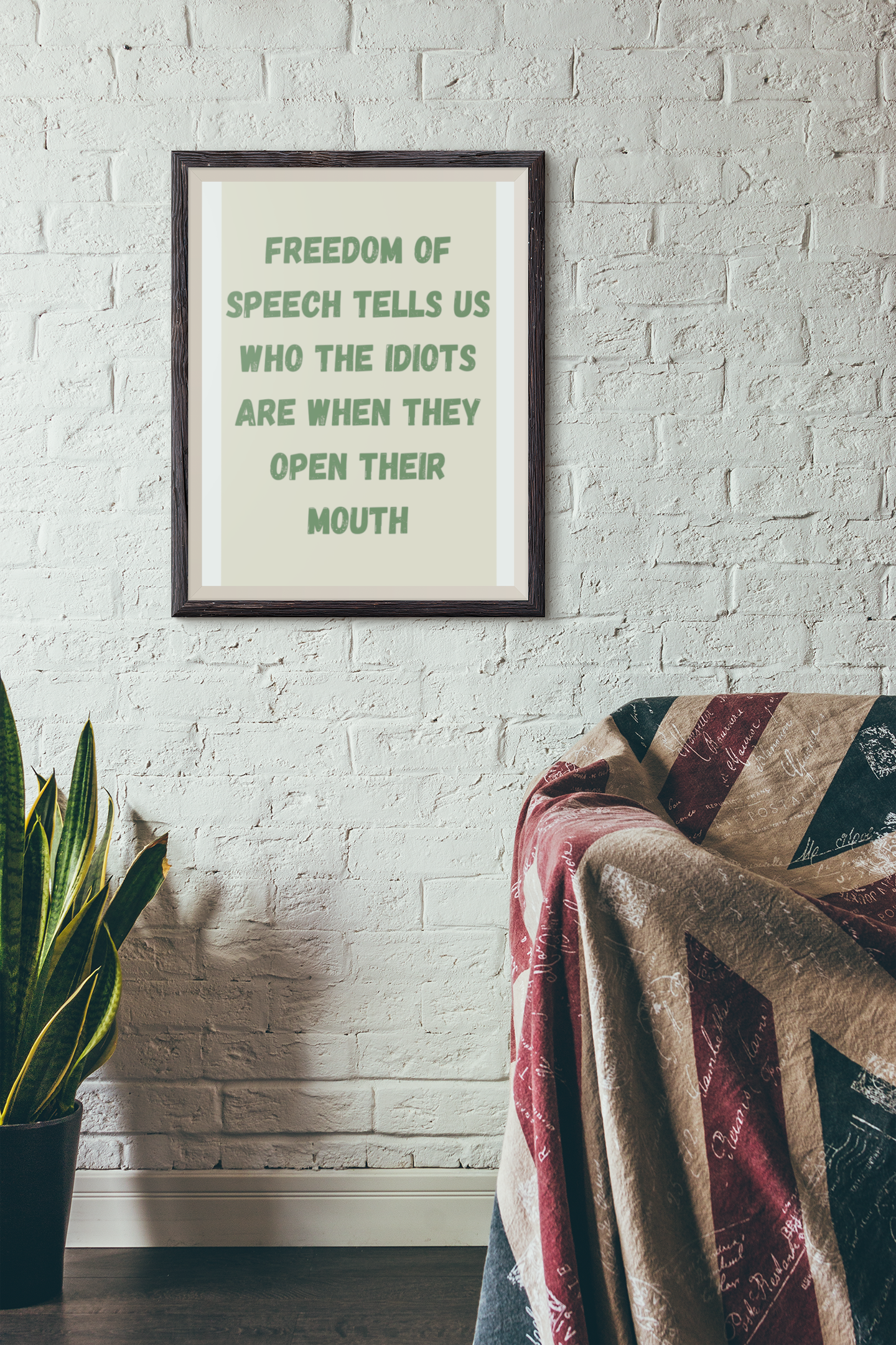 Freedom of Speech | Wooden Framed Poster | Art Print