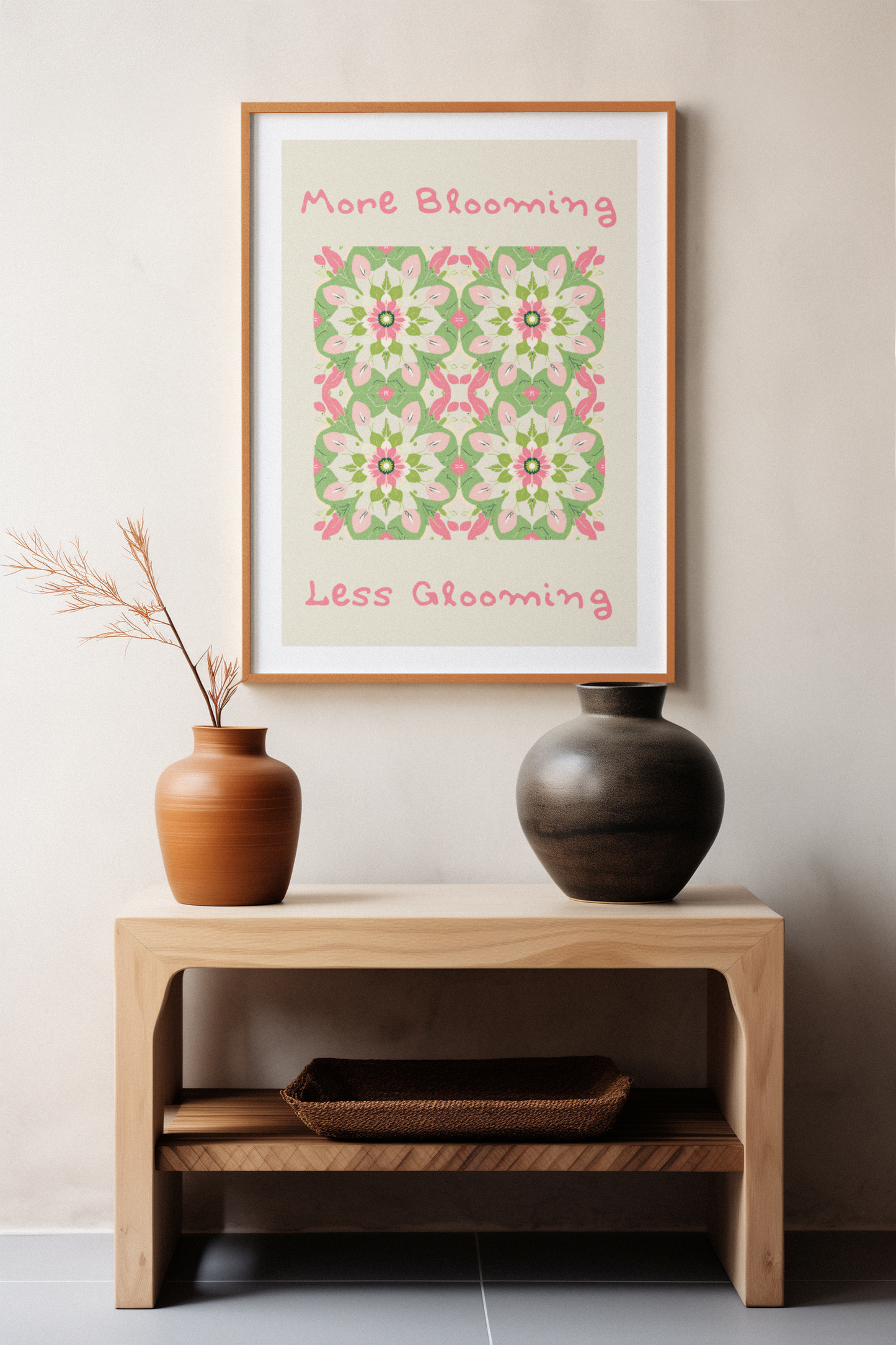 More Blooming Less Glooming | Wooden Framed Poster