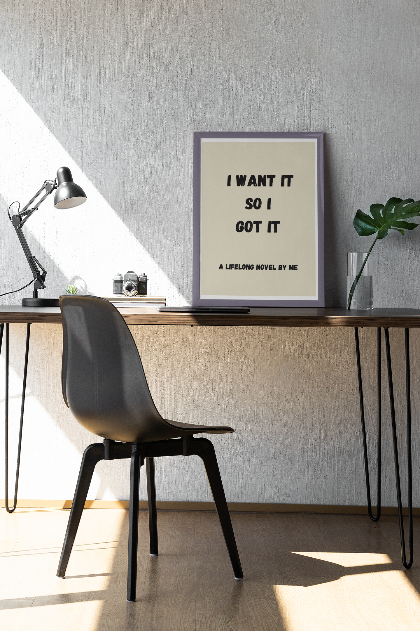 I Want It | Wooden Framed Poster | Art Print